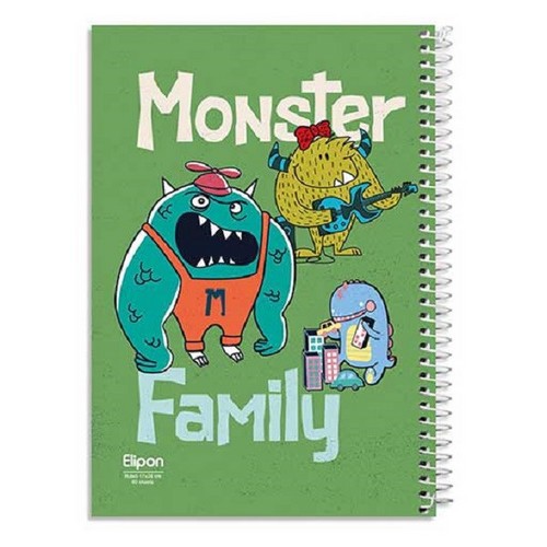 تصویر دفتر 80 برگ خط دار سیمی فانتزی شومیز الیپون (کد 2331257)