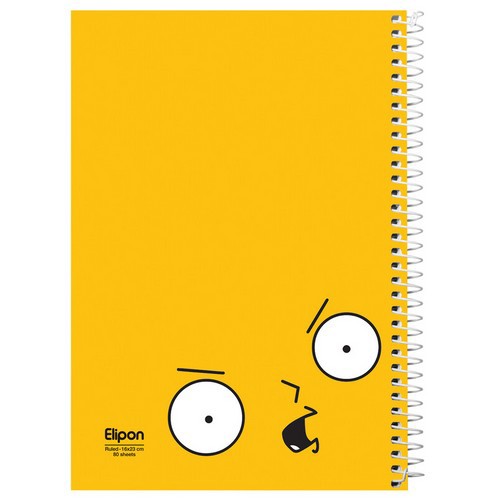 تصویر دفتر 80 برگ خط دار سیمی کلاسیک شومیز الیپون (کد 2312215)