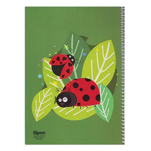 تصویر دفتر 100 برگ تک خط سیمی کلاسیک مجلد الیپپون (کد 2781280)