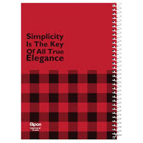 تصویر دفتر 100 برگ تک خط سیمی کلاسیک مجلد الیپپون (کد 2781278)