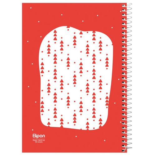 تصویر دفتر 100 برگ خط دار سیمی فانتزی شومیز مجلد الیپون (کد 2413253)