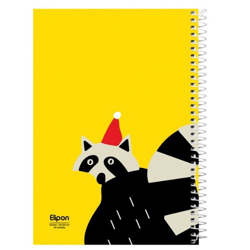 تصویر دفتر 40 برگ خط دار سیمی فانتزی شومیز الیپون (کد 2141221)