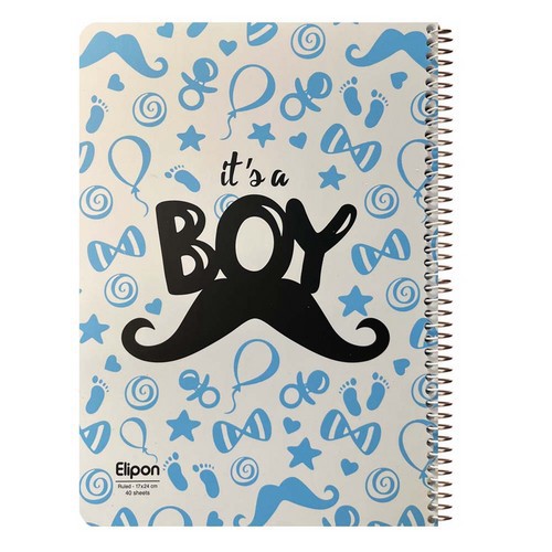 تصویر دفتر 40 برگ خط دار سیمی فانتزی شومیز الیپون (کد 2141224)