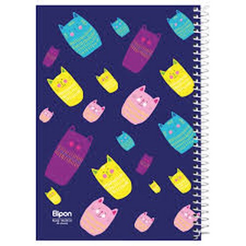 تصویر دفتر 40 برگ خط دار سیمی فانتزی شومیز الیپون 