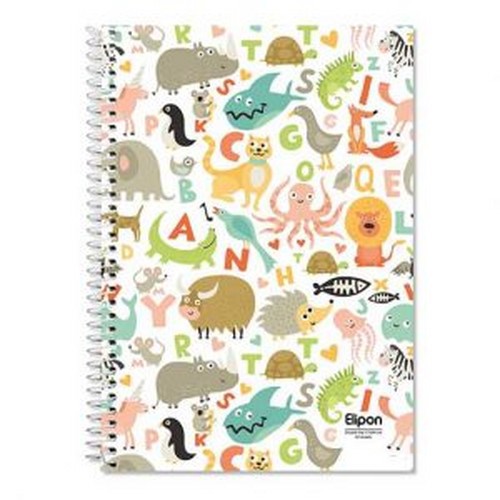 تصویر دفتر 40 برگ وزیری دو خط سیمی فانتزی شومیز الیپون (کد 2901340)