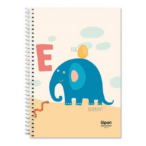 تصویر دفتر 40 برگ وزیری دو خط سیمی فانتزی شومیز الیپون (کد 2901337)