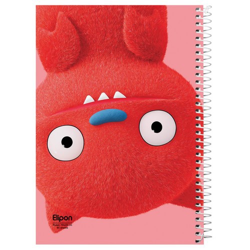 تصویر دفتر 60 برگ خط دار سیمی کارتونی جلد نرم (کد 2221315)