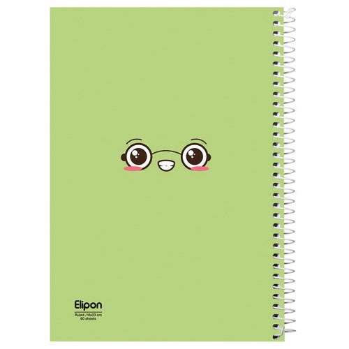 تصویر دفتر 60 برگ خط دار سیمی کلاسیک شومیز الیپون (کد 2212235)