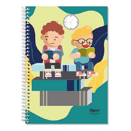 تصویر دفتر 60 برگ دو خط سیمی فانتزی شومیز الیپون (کد 2591347)