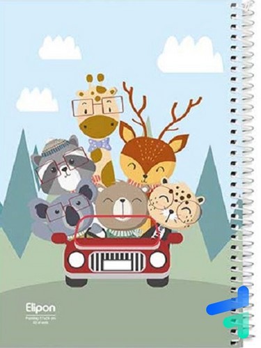 تصویر دفتر 60 برگ سیمی نقاشی فانتزی شومیز الیپون (کد 2551324)