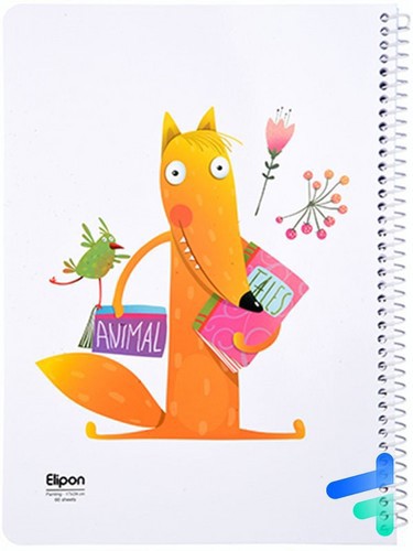 تصویر دفتر 60 برگ سیمی نقاشی فانتزی شومیز الیپون (کد 2551580)