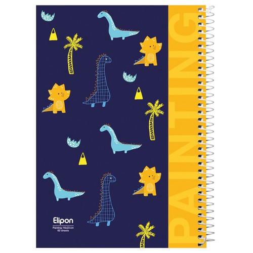 تصویر دفتر 60 برگ سیمی نقاشی فانتزی شومیز الیپون (کد 2551206)