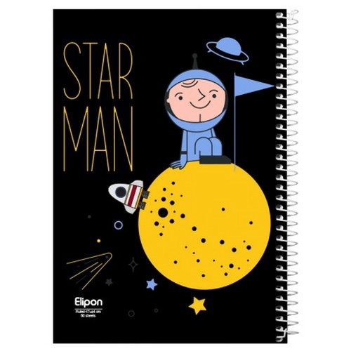 تصویر دفتر 60 برگ سیمی خط دار فانتزی شومیز (کد 2231245)