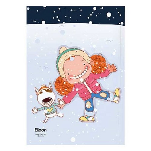 تصویر دفتر 40 برگ تک خط فانتزی شومیز الیپون (کد 2921226)