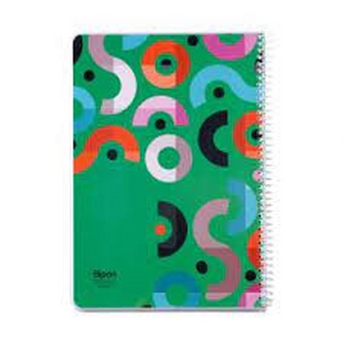 تصویر دفتر 80 برگ خط دار سیمی وزیری کلاسیک مجلد شومیز الیپون (کد 2341259)