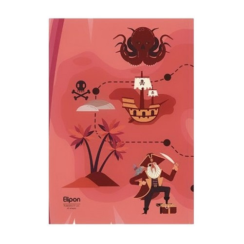 تصویر دفتر 40 برگ تک خط فانتزی شومیز الیپون (کد 2921214)