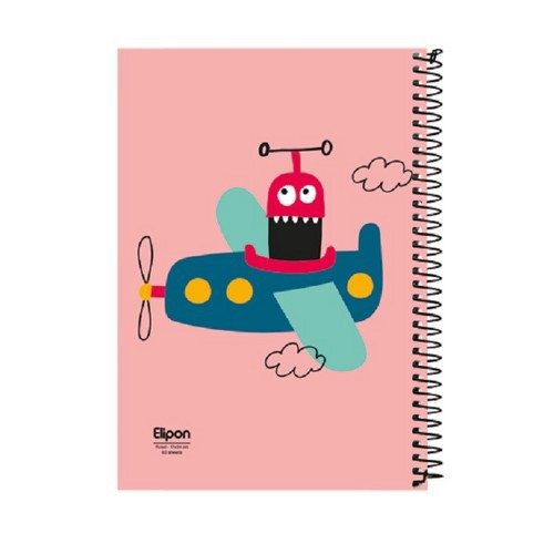 تصویر دفتر 60 برگ وزیری سیمی فانتزی مجلد الیپون (کد 2271224)