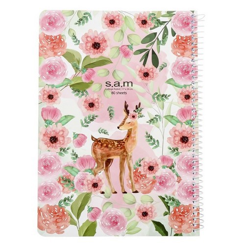 تصویر دفتر 100 برگ فانتزی سیمی وزیری شومیز سم (کد 3)