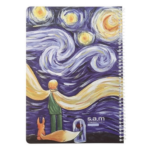 تصویر دفتر 100 برگ فانتزی سیمی وزیری شومیز سم (کد 4)