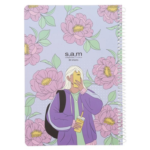 تصویر دفتر وزیری 80 برگ سیمی کلاسیک سم (طرح 7)