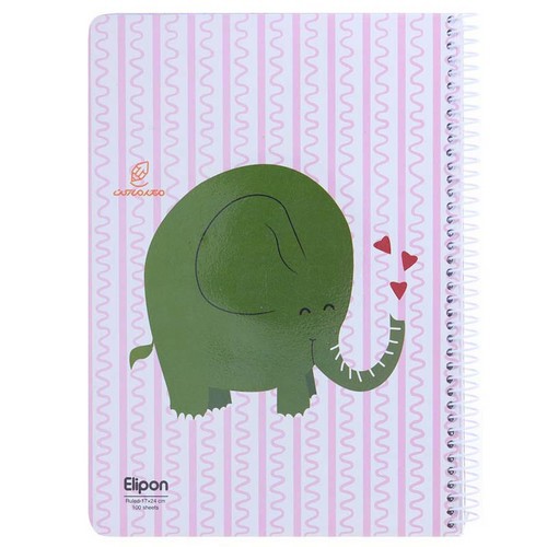 تصویر دفتر 100 برگ تک خط سیمی کلاسیک مجلد الیپپون (کد 2781282)