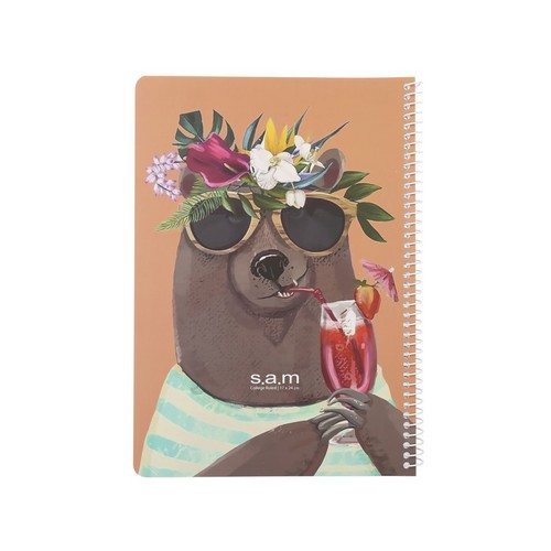 تصویر دفتر 100 برگ فانتزی سیمی وزیری شومیز سم (کد 6)