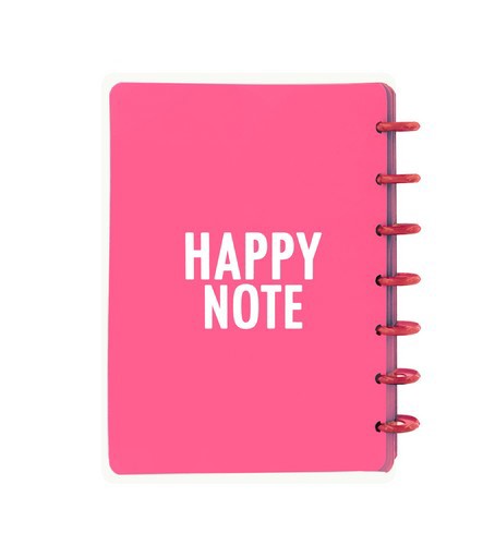 تصویر Happy note دکمه ای آبرنگ (صورتی پاستلی)