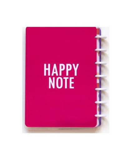 تصویر Happy note دکمه ای آبرنگ (صورتی جیغ)