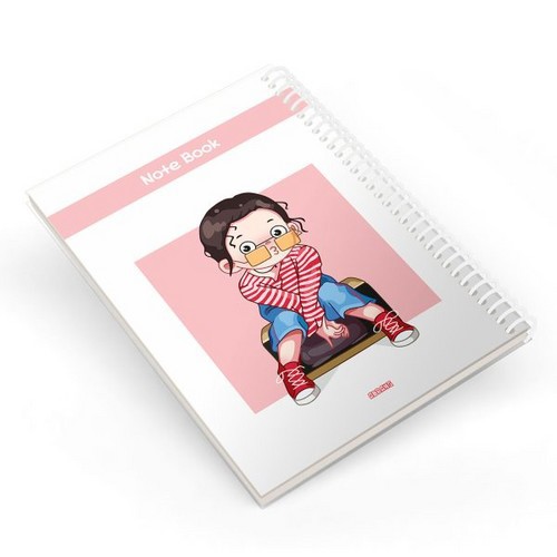 تصویر دفتر تحصیلی 40 برگ حاشیه‌دار سیمی مجلد (کد 3) (آبرنگ)