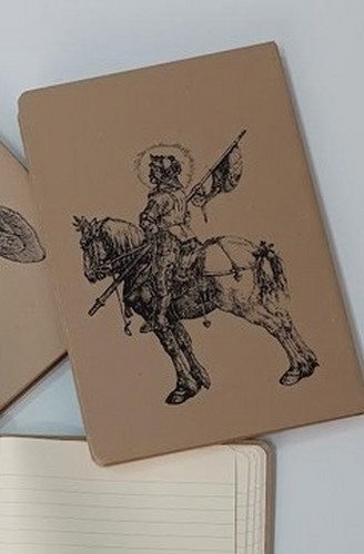 تصویر دفتر رقعی جلد سخت کرافت شوالیه