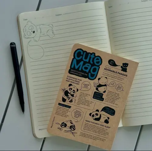 تصویر دفتر یادداشت کرافت سری کیوت مگ (کد 3)