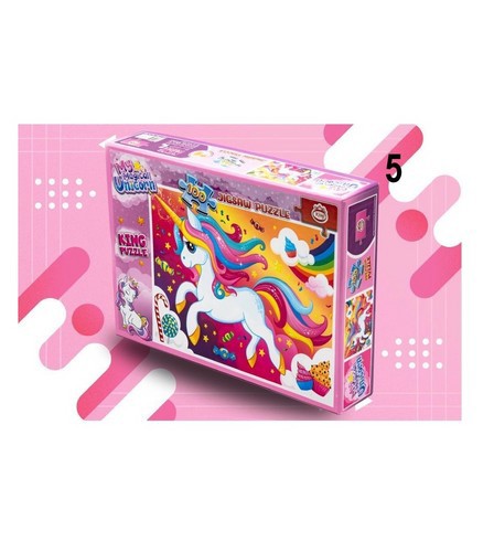 تصویر پازل 100 تکه طرح یونیکورن کد 8041