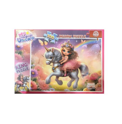 تصویر پازل 100 تکه طرح یونیکورن جادویی من کد 8041