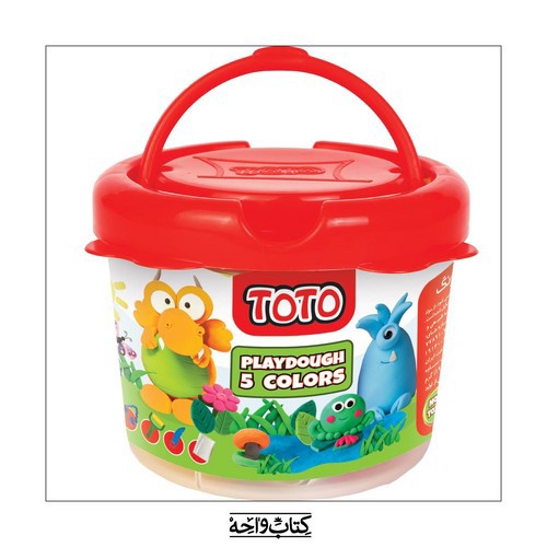 تصویر خمیر بازی 5 رنگ سطلی توتو