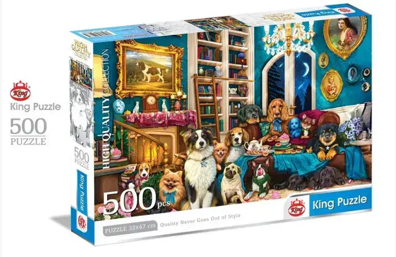 تصویر پازل 500 قطعه کینگ (طرح سگ)