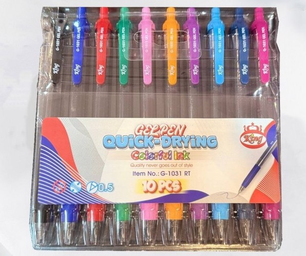 تصویر روان نویس 10 رنگ کینگ (نوک 0.5)