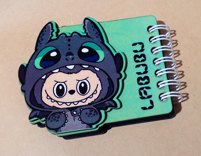 تصویر دفتر دوربر لبوبو (LABUBU) (سبز)