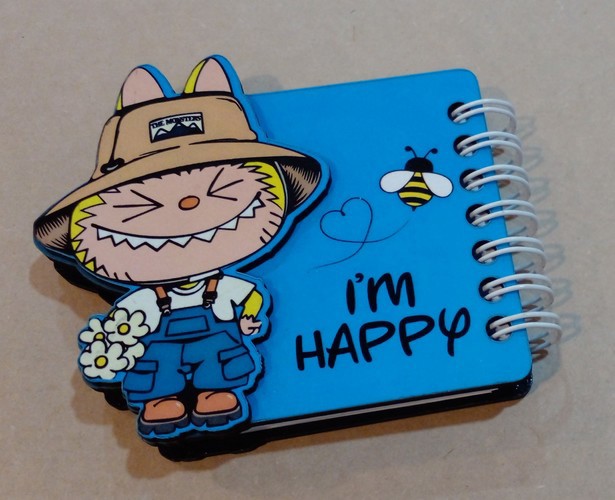 تصویر دفتر دوربر لبوبو (Im HAPPY) (آبی)