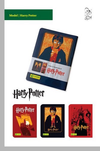 تصویر پک 3 عددی یادداشت سایز A5 خط دار هری پاتر