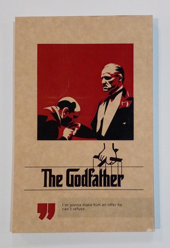 تصویر دفتر 80 برگ رقعی سری گذران جلد کرافت (The Godfather)