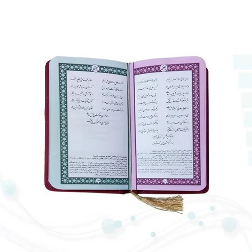 تصویر کتاب حافظ پالتویی داخل رنگی چرم با جعبه