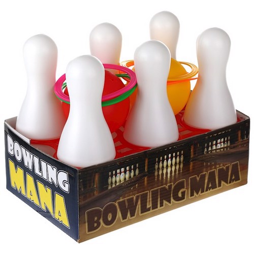 تصویر بازی فکری بولینگ و حلقه پرتاب کوچک مانا