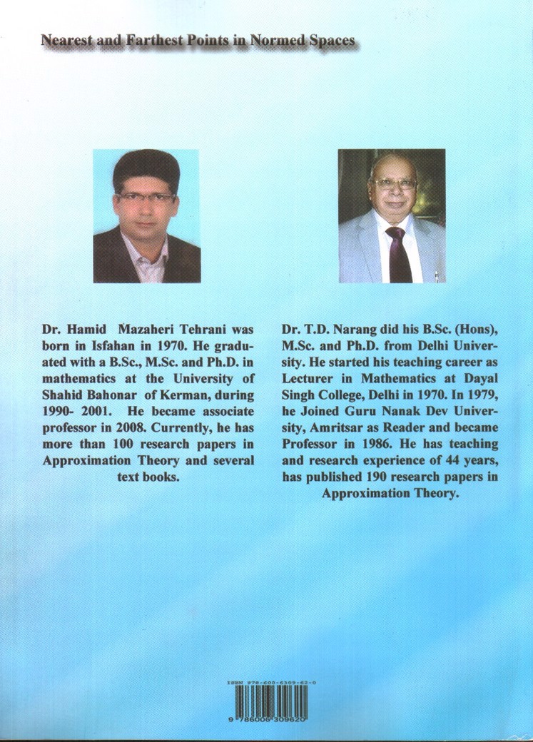 تصویر کتاب Nearest and Farthest Points in Normed Spaces