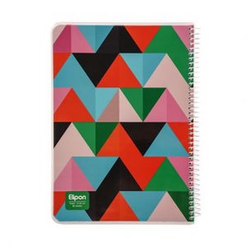 تصویر دفتر 80 برگ خط دار سیمی وزیری کلاسیک مجلد شومیز الیپون (کد 2342134)