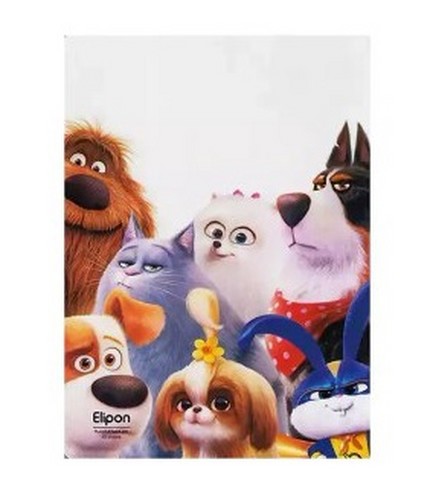 تصویر دفتر 40 برگ خط دار سیمی کارتونی جلد نرم (کد 2131307)