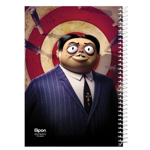 تصویر دفتر 100 برگ سیمی خط دار کارتونی جلد نرم (کد 2382366)