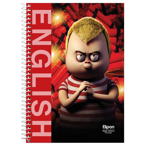 تصویر دفتر 60 برگ دوخط سیمی کارتونی (کد 2582351)