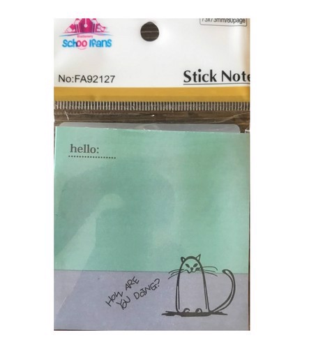 تصویر اسکول فنس یادداشت سربرچسب دار فانتزی 76 در 76 - 92127 (سبز)